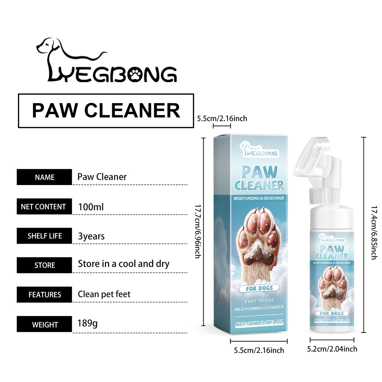 Yegbong 100ml Pets Foot Cleansing