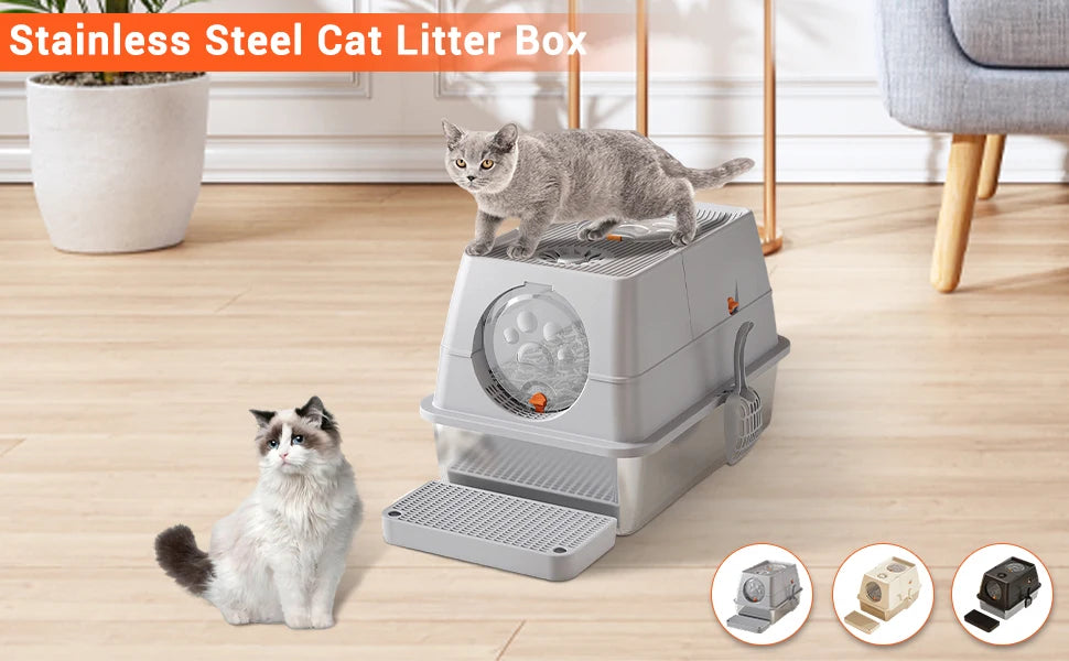 Stainless Steel Cat Litter Box