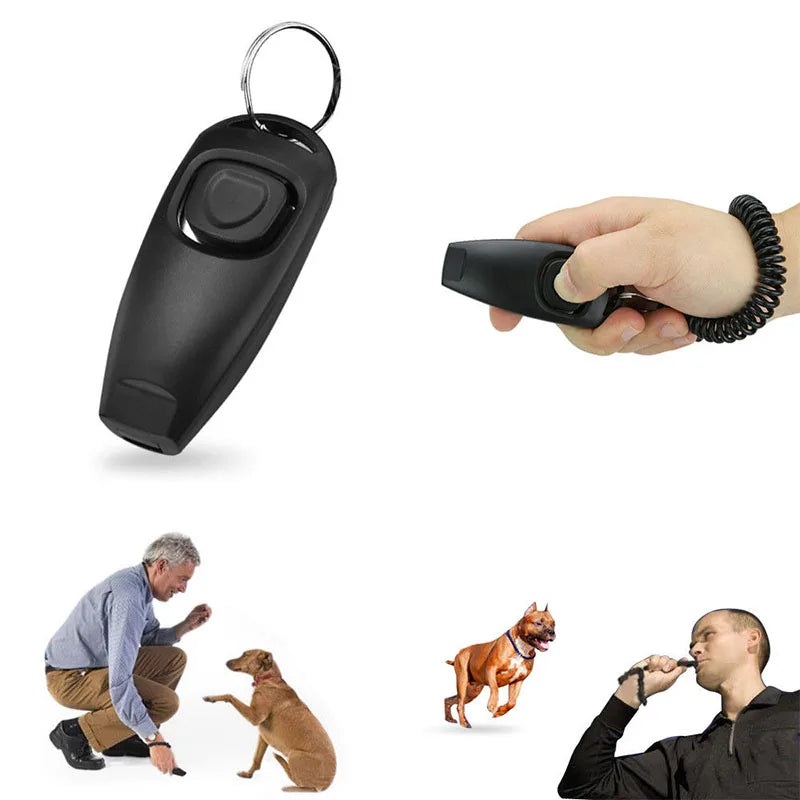 2in1 Dogs Pet Puppy Training Clicker Whistle Click Trainer Obedience Pet Products