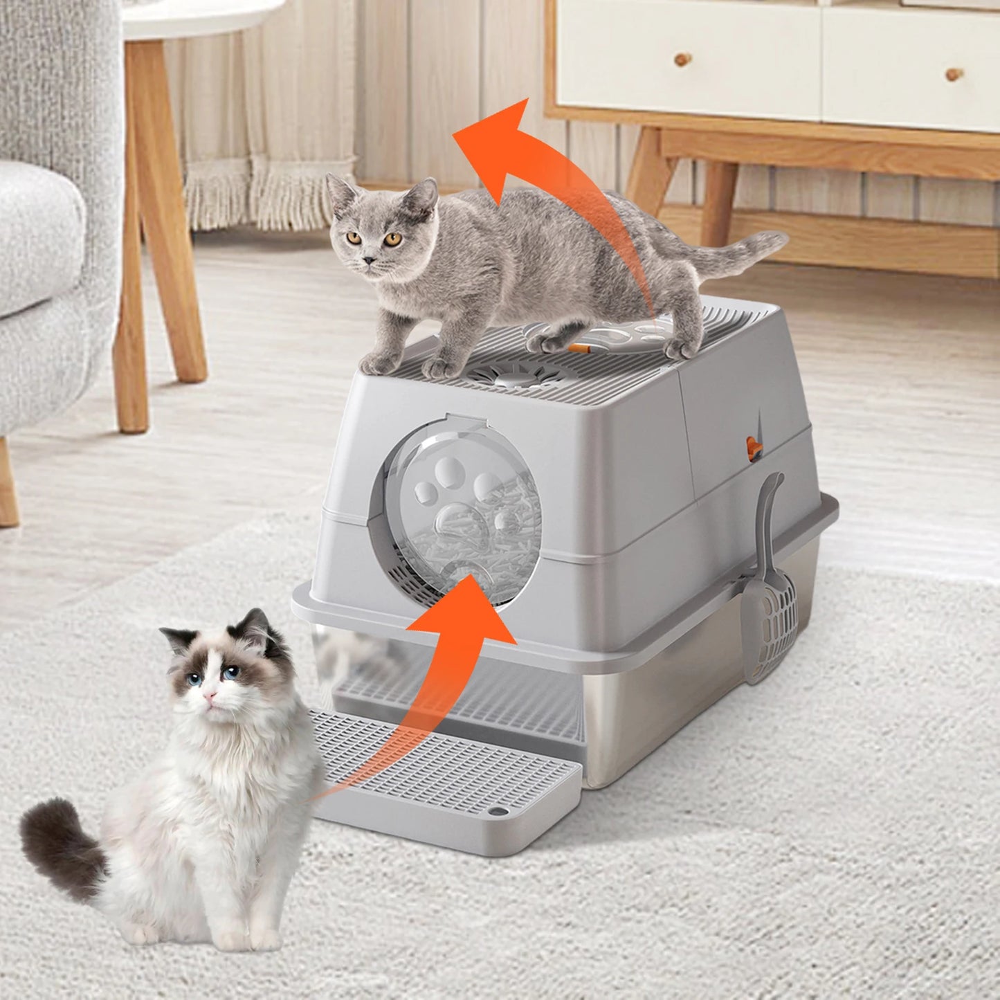 Stainless Steel Cat Litter Box