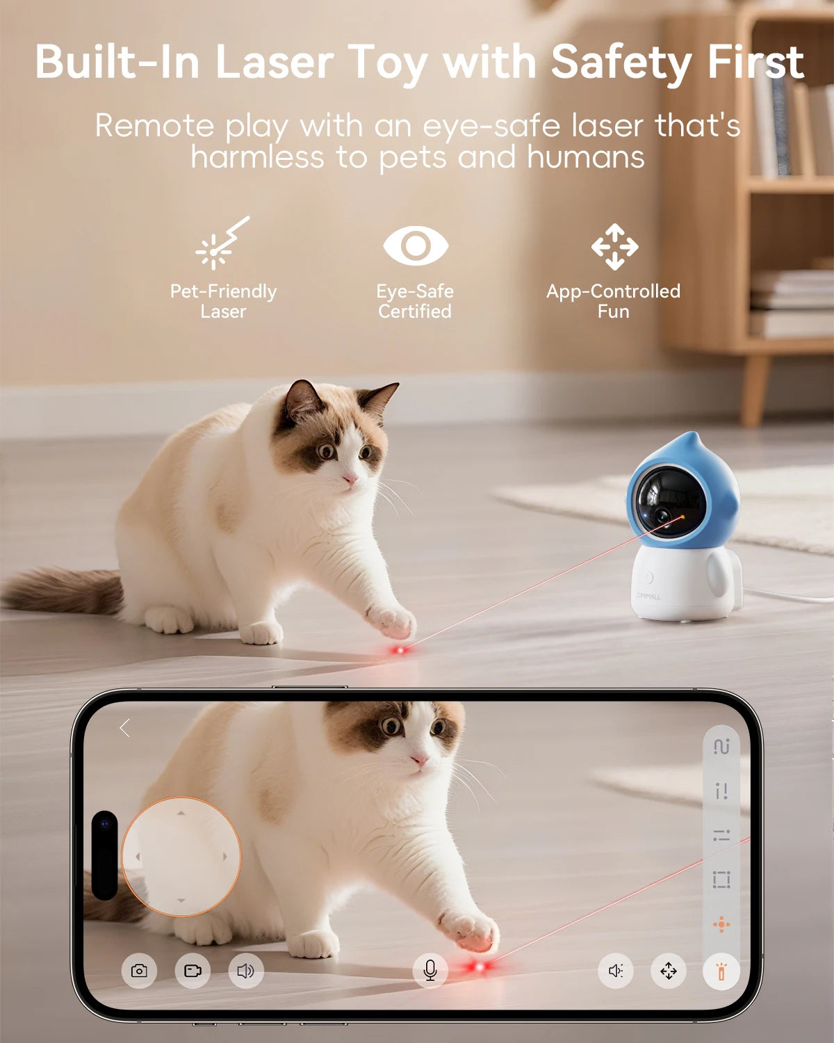 5G/2.4G WiFi  Pet Camera with Laser