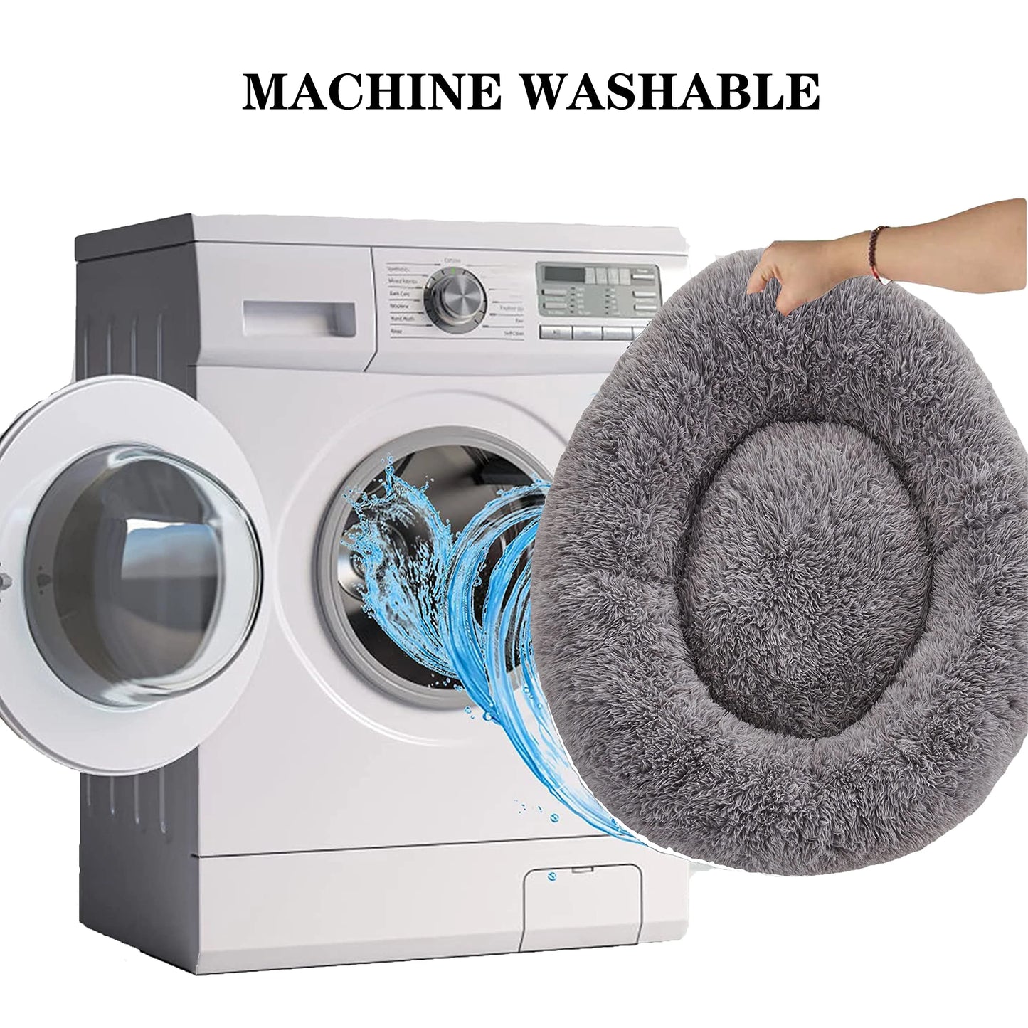 Dog Beds for Large Dogs, Calming Donut Dog Bed