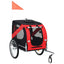 Pet Bike Trailer Red and Black