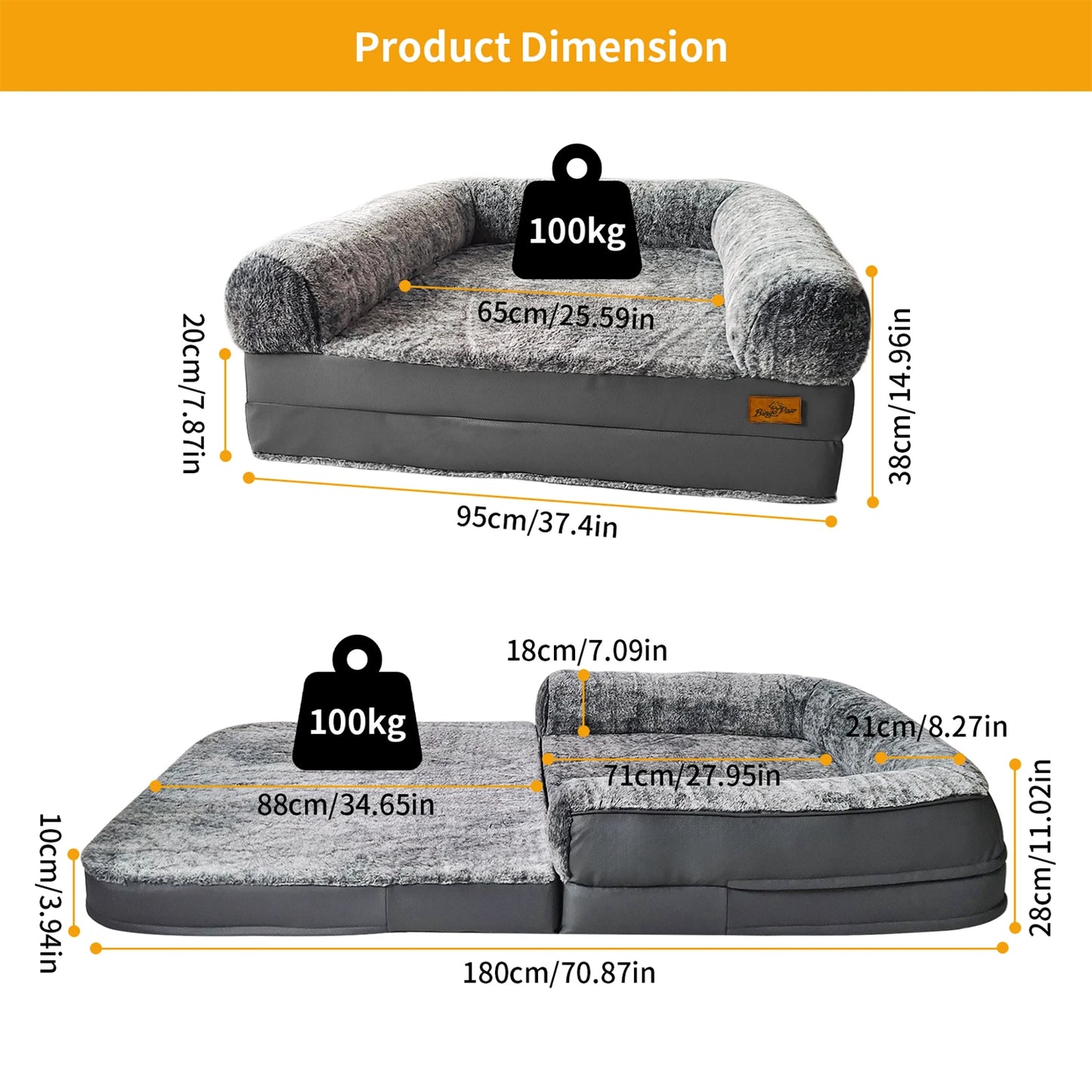 180cm Long Human Size Dog Bed