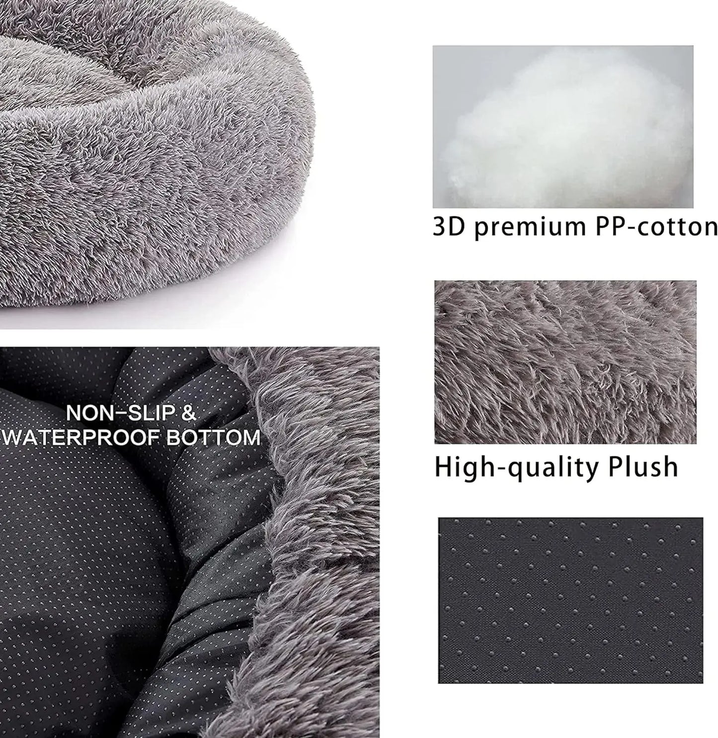Dog Beds for Large Dogs, Calming Donut Dog Bed