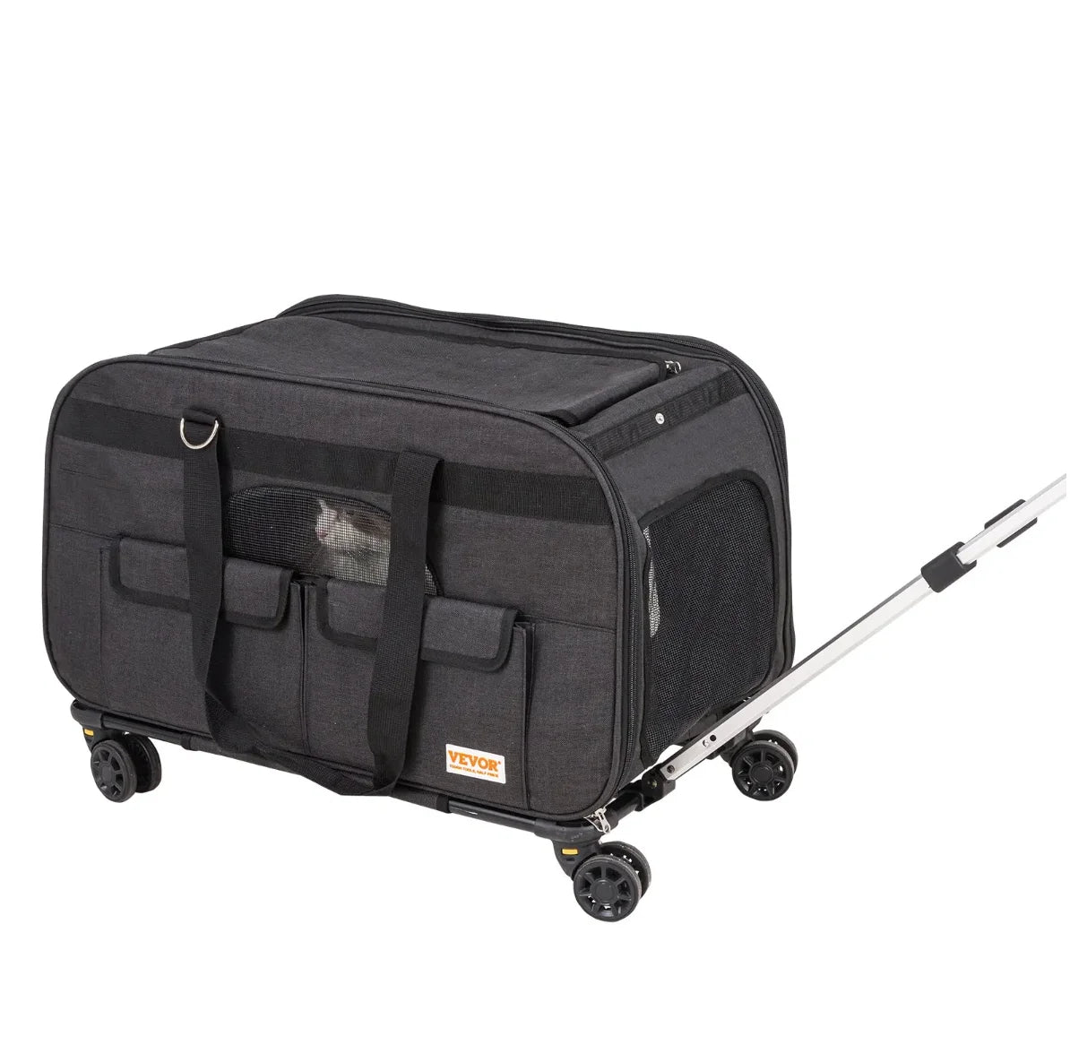 VEVOR Cat Carrier with Wheels Rolling