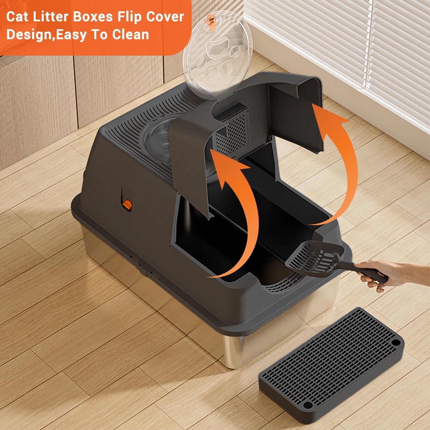 Stainless Steel Cat Litter Box