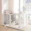 Height Tall Freestanding Pet Gate 4 Panels Foldable Dog Gate