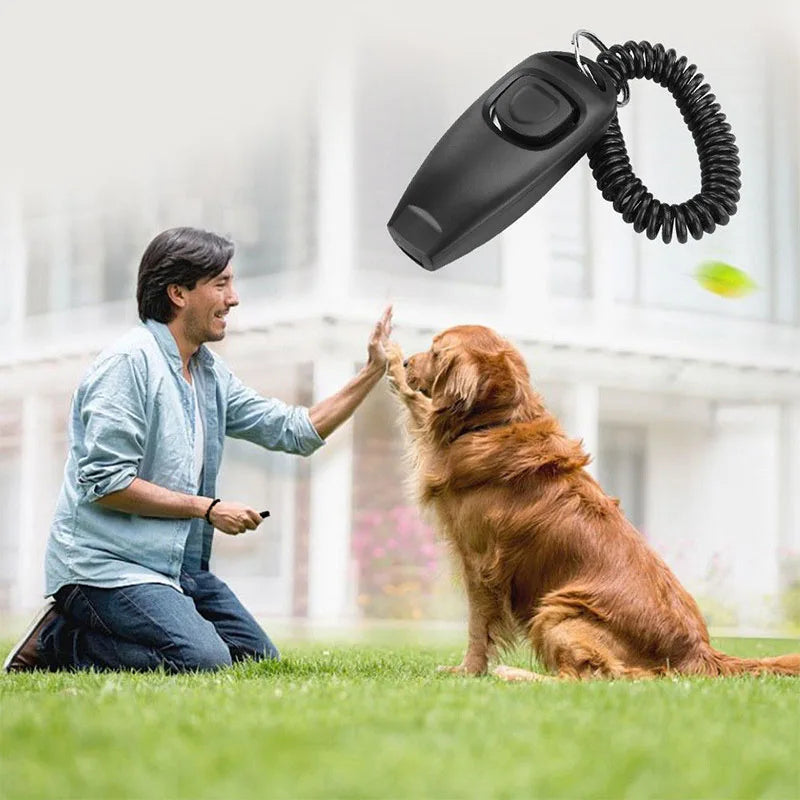 2in1 Dogs Pet Puppy Training Clicker Whistle Click Trainer Obedience Pet Products