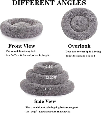 Dog Beds for Large Dogs, Calming Donut Dog Bed