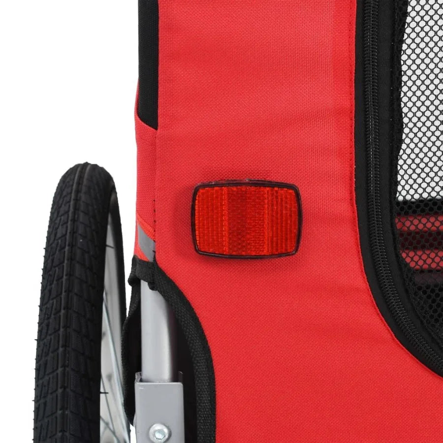 Pet Bike Trailer Red and Black