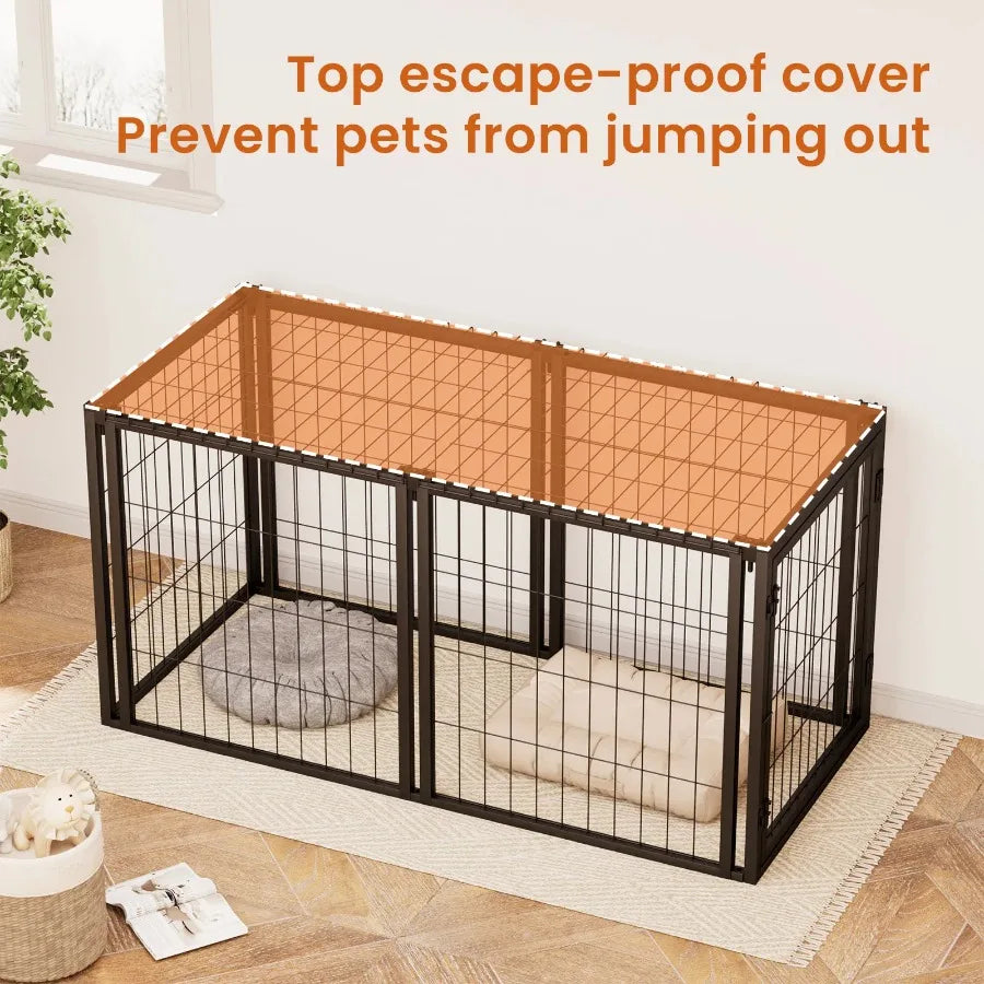 Dog Crate 47.2 Dog Kennel for Small Medium Dogs, Puppy Dog Playpen