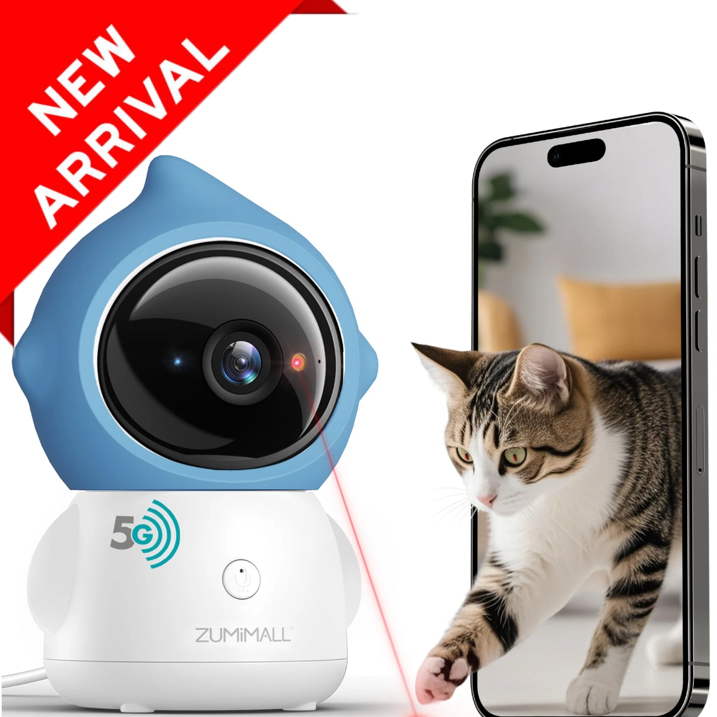 5G/2.4G WiFi  Pet Camera with Laser