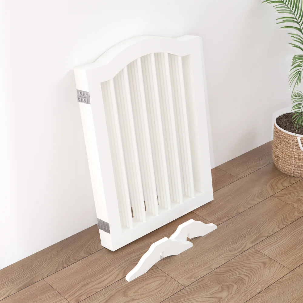 Height Tall Freestanding Pet Gate 4 Panels Foldable Dog Gate