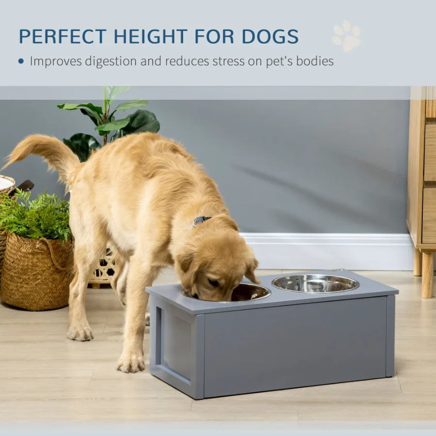 PawHut Elevated Dog Bowls