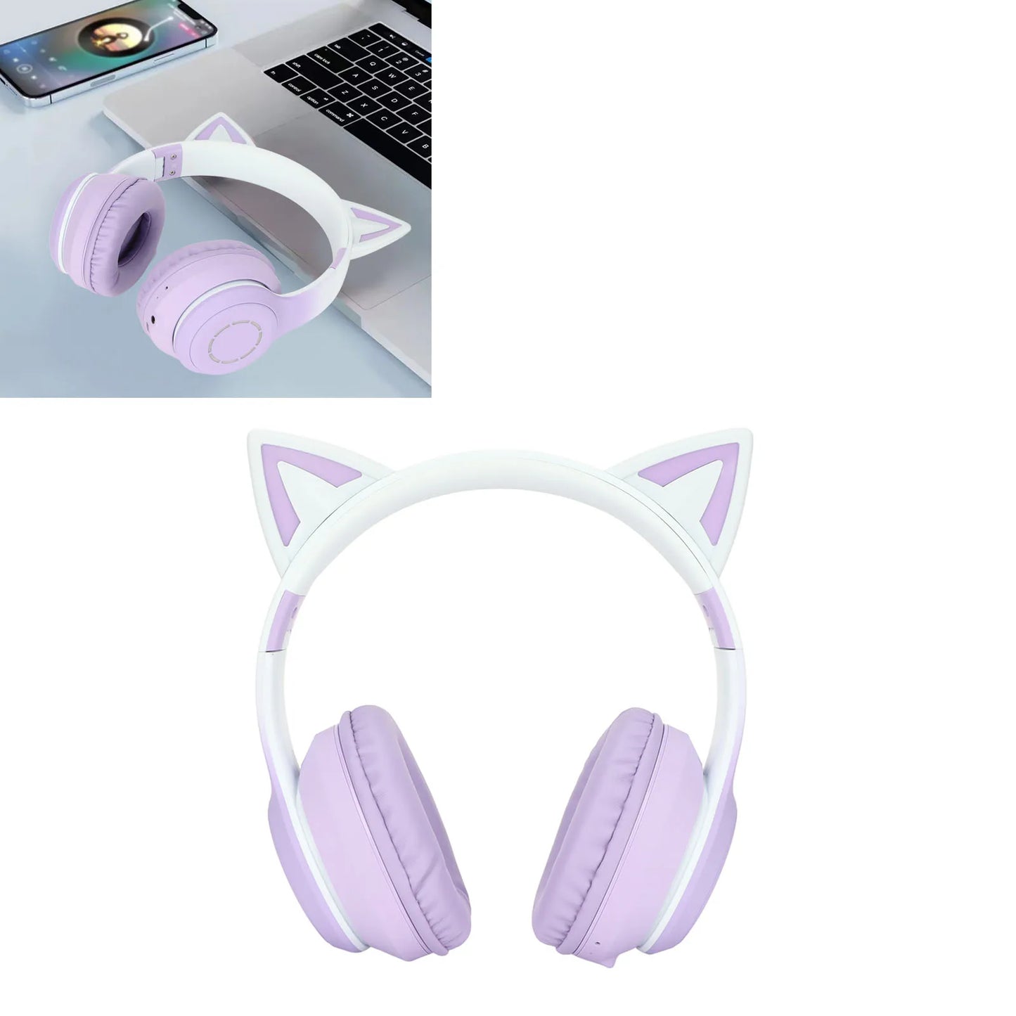 Cat Ear Bluetooth Gaming Headphones Wireless