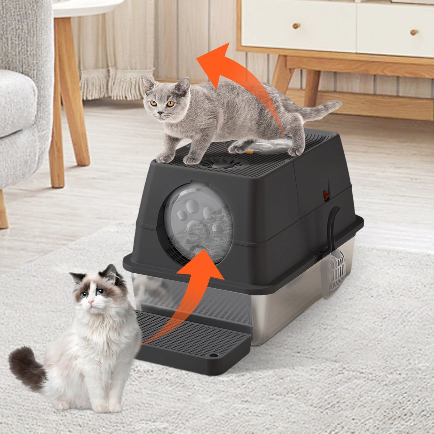 Stainless Steel Cat Litter Box