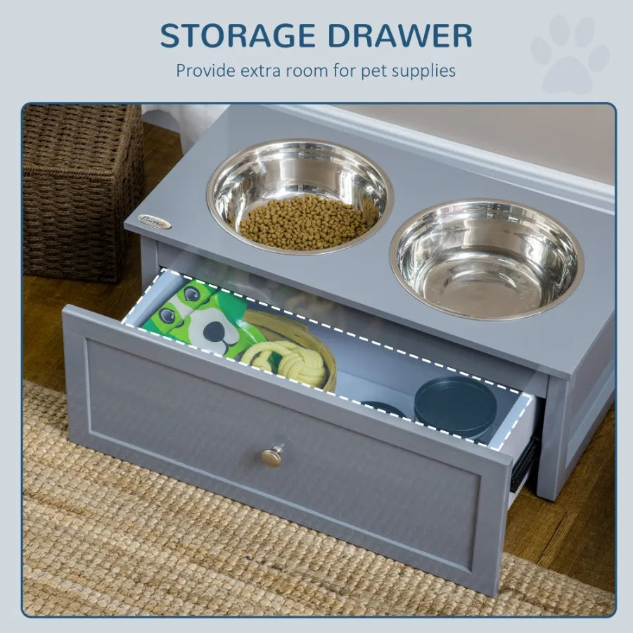 PawHut Elevated Dog Bowls